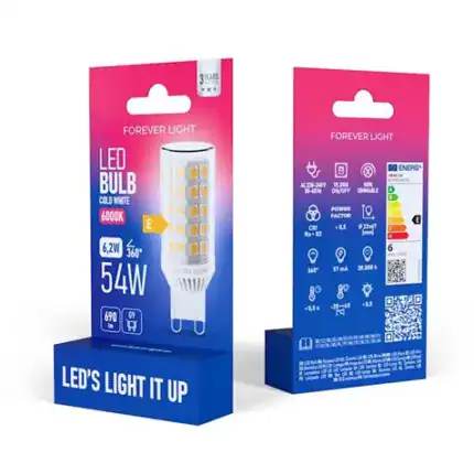 Lámpara LED fría de alta eficiencia, ideal para iluminación en Canarias, ahorro de energía, duradera y eficiente.