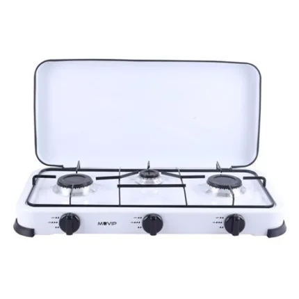 cocina de gas 3 fuegos blanca muvip