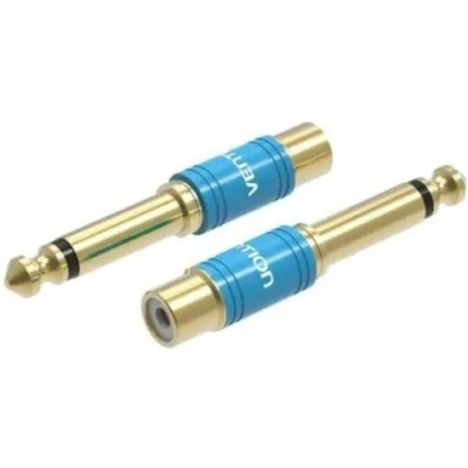 adaptador vention rca hembra jack 6.5 macho black