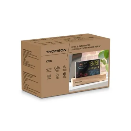 estacion meteorologica con reloj despertador ct610 thomsom