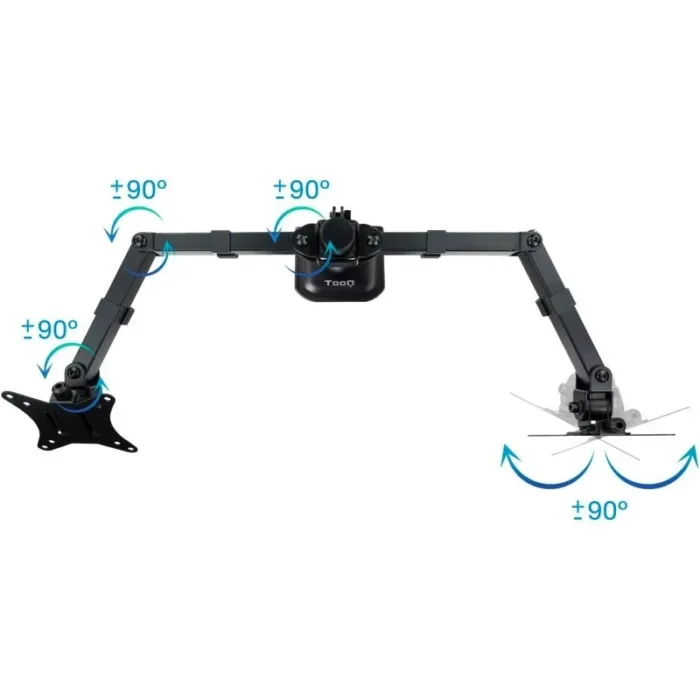 soporte de mesa tv/monitor tooq 17 27 2 brazos black