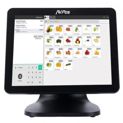 tpv avpos k5000 plus 15 aluminio intel i7/8gb/128gb/lan 1000/wifi/multim 3yr gar