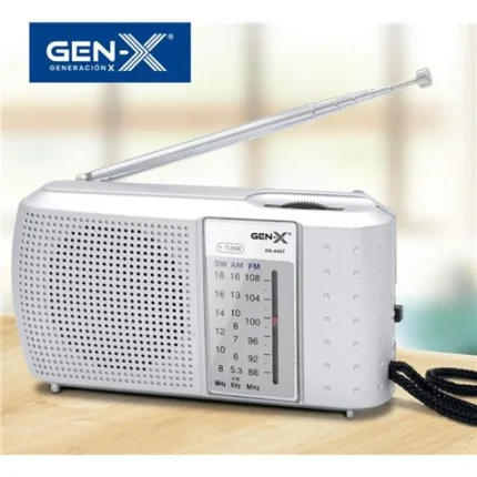 radio portatil am/fm/sw tres bandas gris fm 4407 gen x