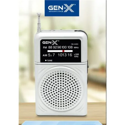 radio portatil am/fm analogica gris fm 4403 gen x
