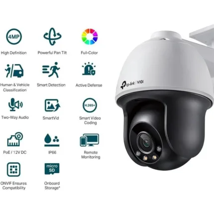 camara ip tp link vigi pt 4mp 4mm ir 30m ip66 poe