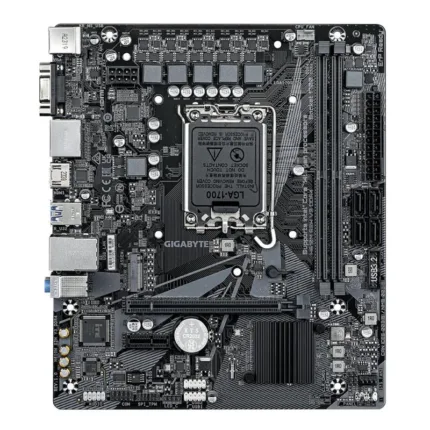 Placa base Gigabyte GA-H610M-S2H DDR5 con VGA, HDMI y DisplayPort.
