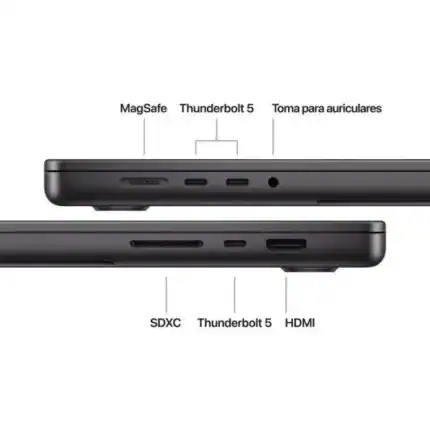 portatil apple macbook pro m5 pro/18 core cpu/24gb/ssd1tb/20 core gpu/16 black