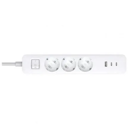 regleta xiaomi power strip 3 schukos usb/usb c proteccion 20w 1,4m white