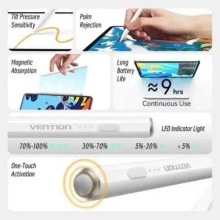 stylus pen vention apple aluminio white