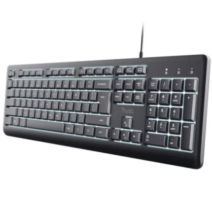 teclado trust primo usb illuminated black
